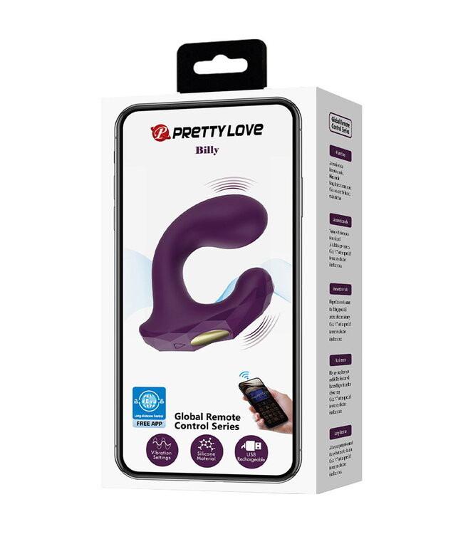 Rimba Pretty Love - Billy - G-Spot Vibrator met app afstandsbediening - Paars