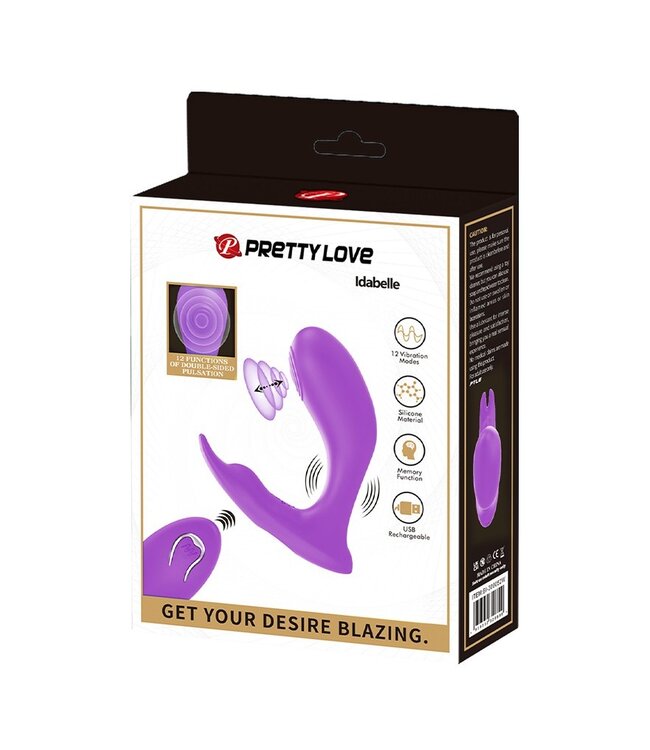 Rimba Pretty Love - Idabelle - G-Spot draagbare stotende vibrator met afstandsbediening - Paars