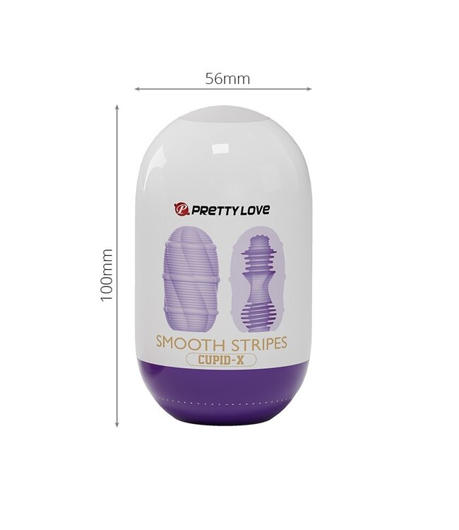 Rimba Pretty Love - Cupid X - Smooth Stripes - Masturbator - Paars, Wit