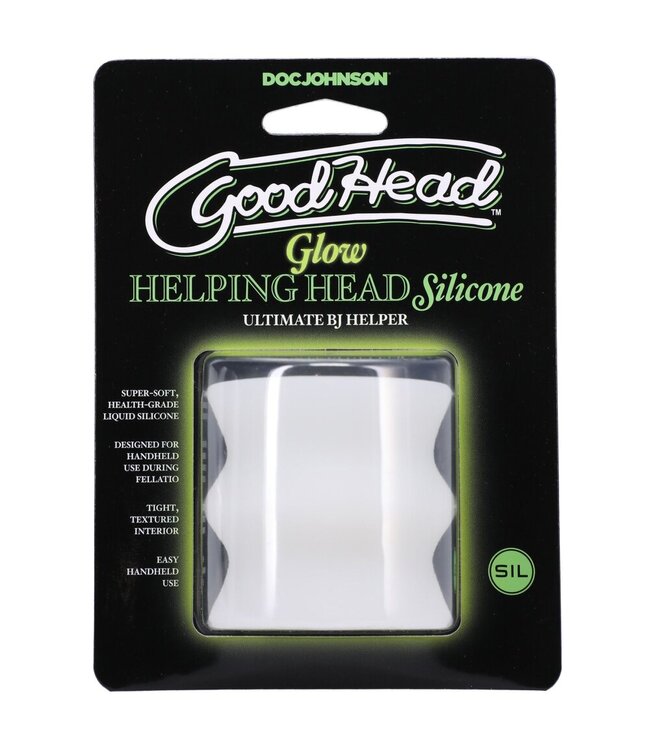Doc Johnson Doc Johnson - GoodHead Glow Helping Head Siliconen - Wit