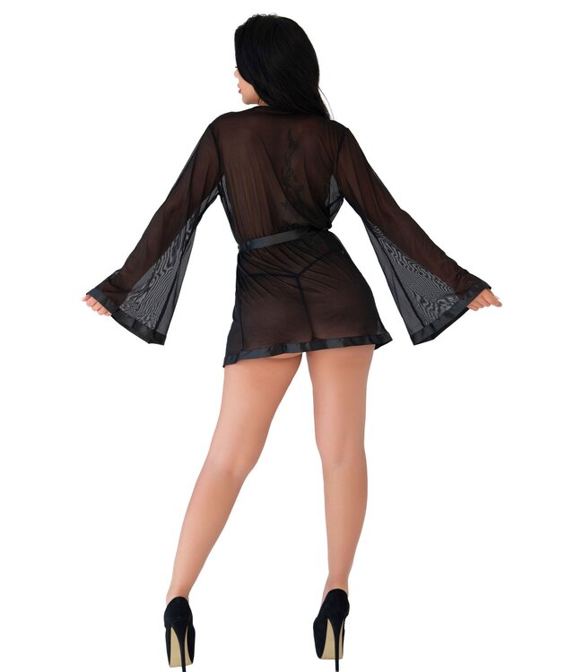 Daring Intimates Sheer Kimono and String