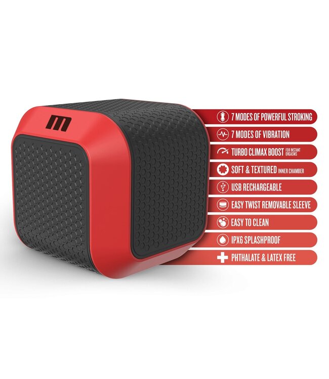 M For Men Blush Novelties - SlamBox Masturbator - Rood/Zwart