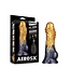 Rimba LoveToy - Dual Density Opblaasbare Dildo  8"/ 20 cm - Goud/Zwart