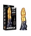 Rimba LoveToy - Dual Density Opblaasbare Dildo 10"/ 25 cm - Goud/Zwart