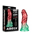 Rimba LoveToy - Dual Density Opblaasbare Dildo 7,5" / 19 cm - Rood/Groen