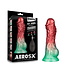 Rimba LoveToy - Dual Density Opblaasbare Dildo 8"/ 20 cm - Rood/Groen