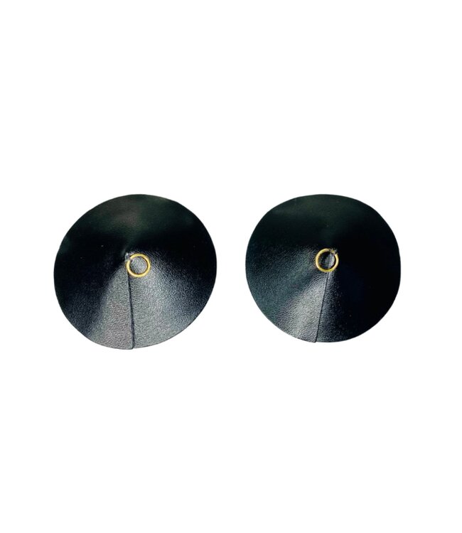 Kinky Diva PU Leather Nipple Covers Ring