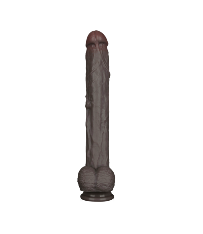 Rimba LoveToy - Nature Cock - 14,5" Dual Layered Bendable Cock XXL - Zwart