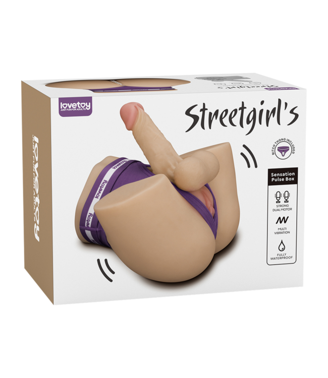 Rimba LoveToy - Streetgirl's Dual Motor Sensation Pulse met Dildo - Nude