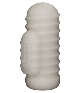 Rimba LoveToy - Knights Ring - Vibrerende Dual Purpose Sleeve - Golvend - Wit