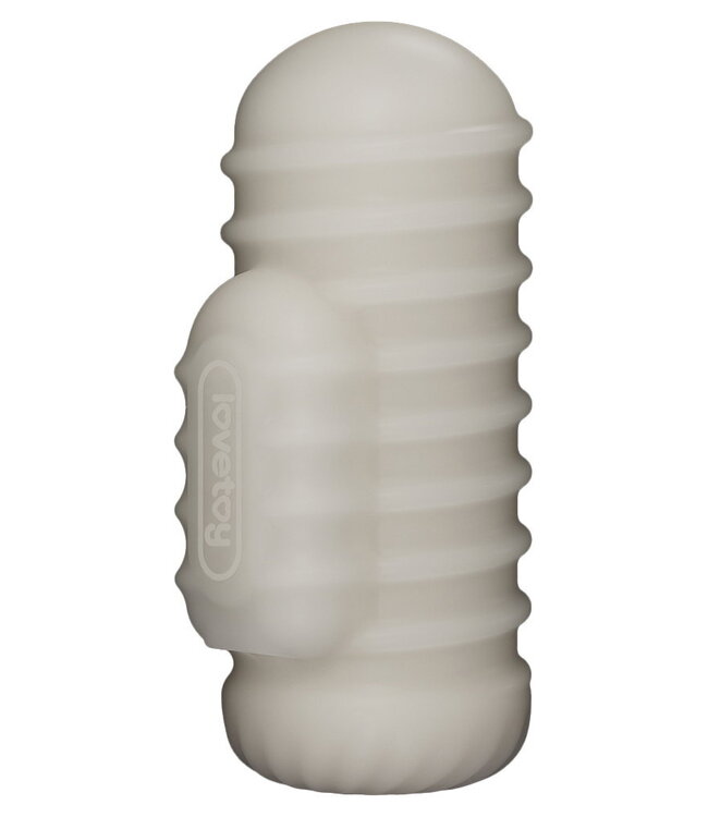 Rimba LoveToy - Knights Ring - Vibrerende Dual Purpose Sleeve - Golvend - Wit