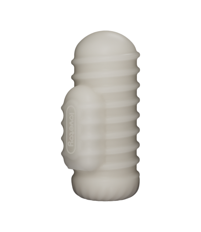 Rimba LoveToy - Knights Ring - Vibrerende Dual Purpose Sleeve - Golvend - Wit