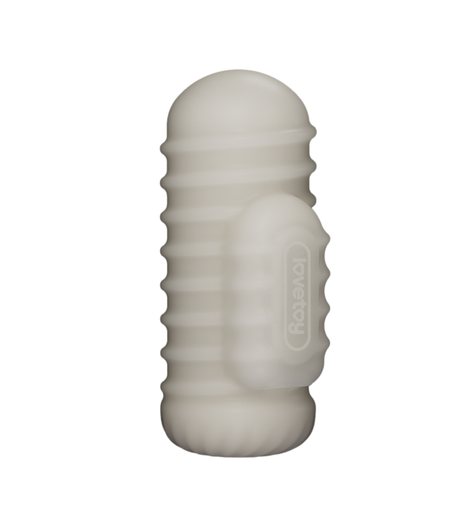 Rimba LoveToy - Knights Ring - Vibrerende Dual Purpose Sleeve - Golvend - Wit