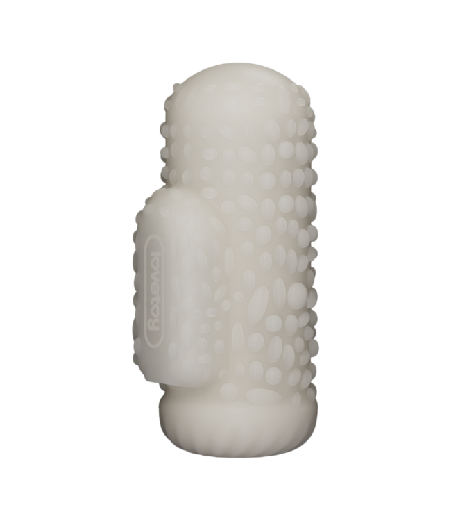 Rimba LoveToy - Knights Ring - Vibrerende Dual Purpose Sleeve - Drip - Wit