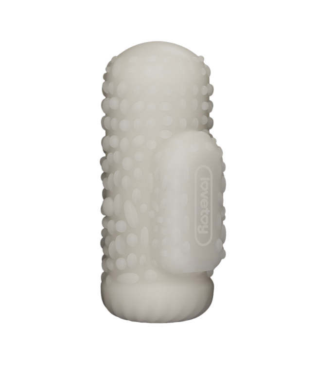 Rimba LoveToy - Knights Ring - Vibrerende Dual Purpose Sleeve - Drip - Wit