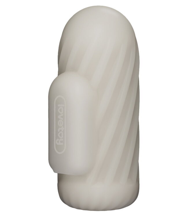 Rimba LoveToy - Knights Ring - Vibrerende Dual Purpose Sleeve - Spiraal - Wit