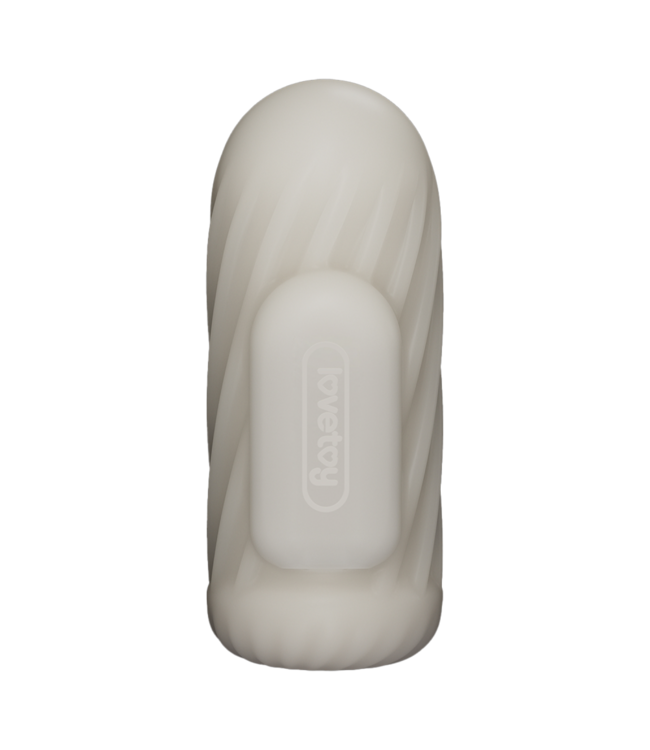 Rimba LoveToy - Knights Ring - Vibrerende Dual Purpose Sleeve - Spiraal - Wit