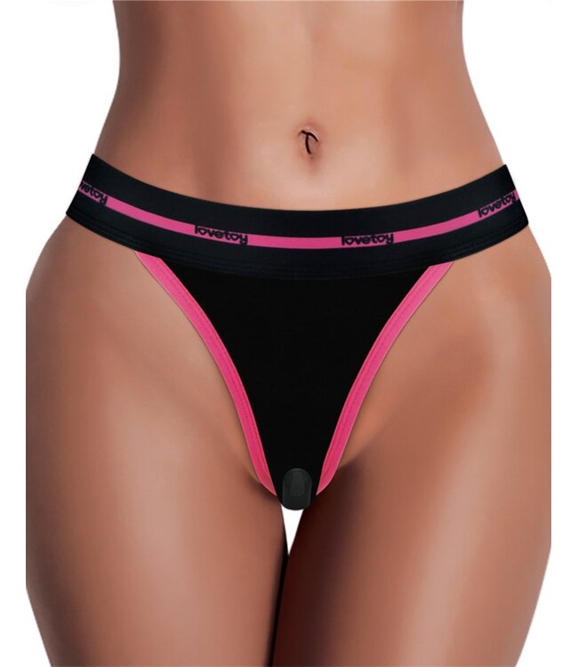 Rimba LoveToy - Slut - Bedrukte vibrerende sexy slip - Zwart