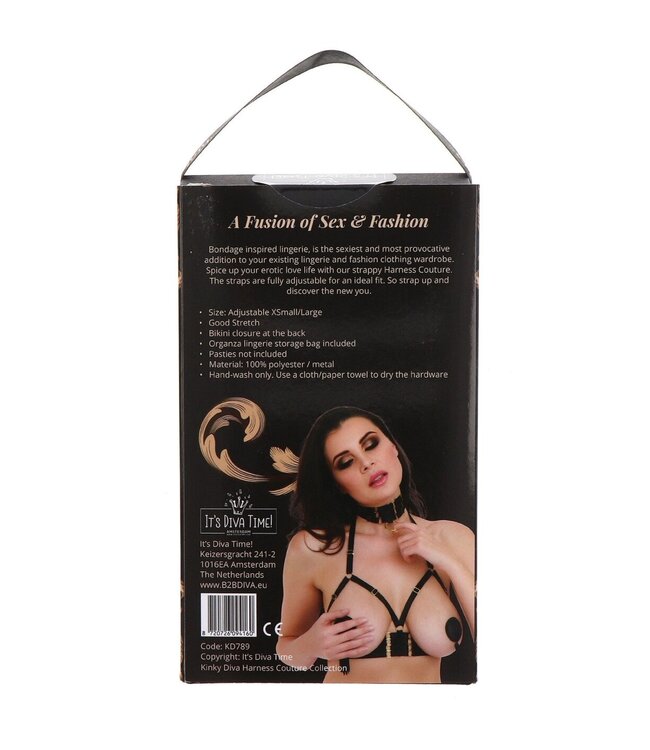 Kinky Diva Open Cup Bra + O-Ring Collar