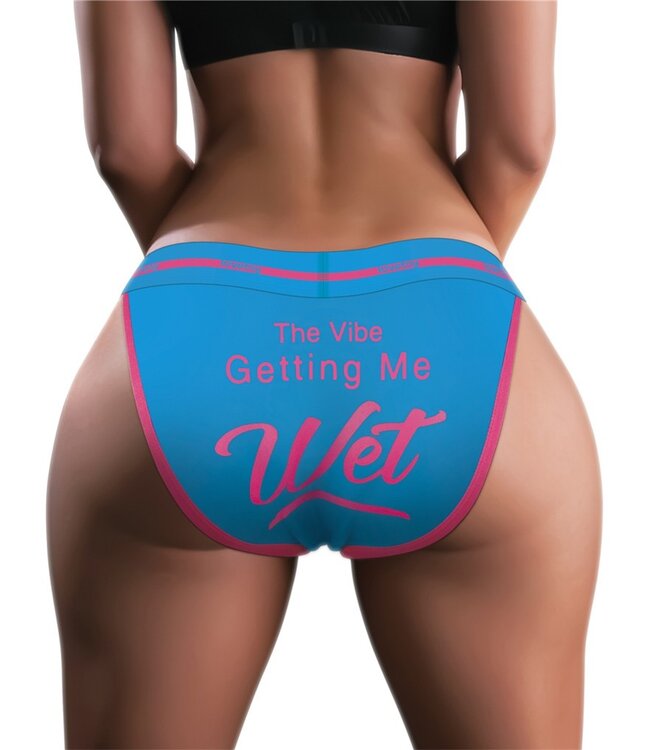 Rimba LoveToy - Wet - Bedrukte vibrerende sexy slip - Blauw