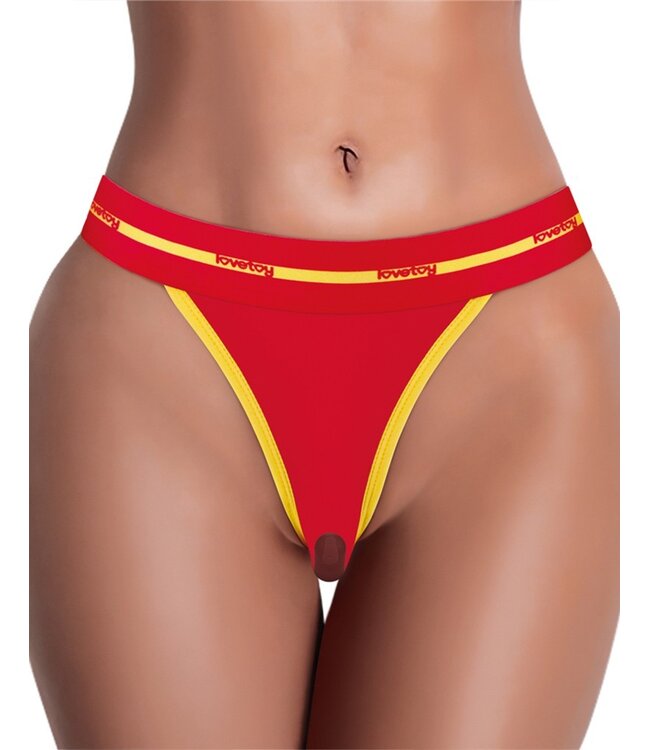 Rimba LoveToy - Fuck - Bedrukte vibrerende sexy slip - Rood