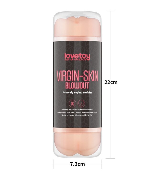 Rimba LoveToy - Virgin-Skin Blowout Double Side Stroker - Vagina and Ass