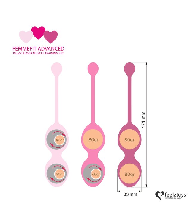 FeelzToys - FemmeFit Bekkenspier Training Set 3 st