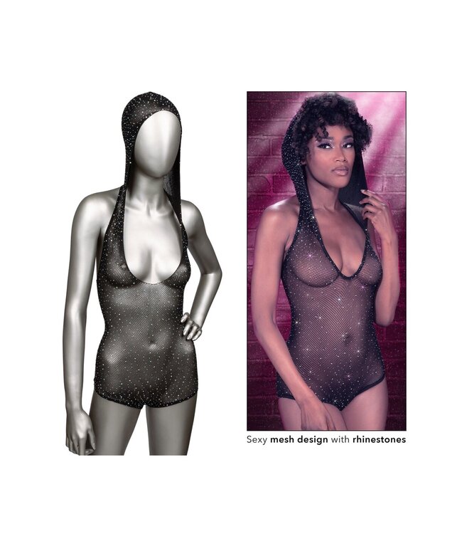 CalExotics Radiance Hooded Deep V Body Suit