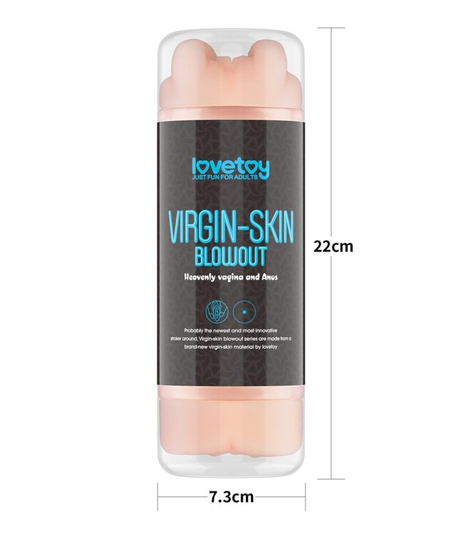 Rimba LoveToy - Virgin-Skin Blowout Double Side Stroker - Vagina and Anus