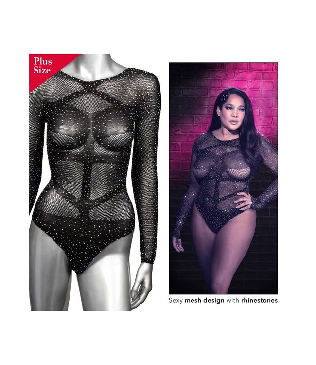 CalExotics Radiance Plus Size Long Sleeve Body Suit