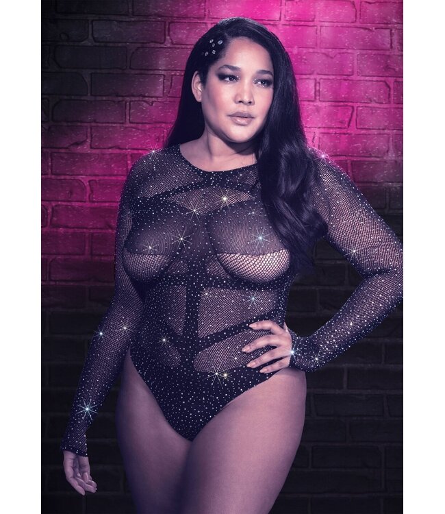 CalExotics Radiance Plus Size Long Sleeve Body Suit