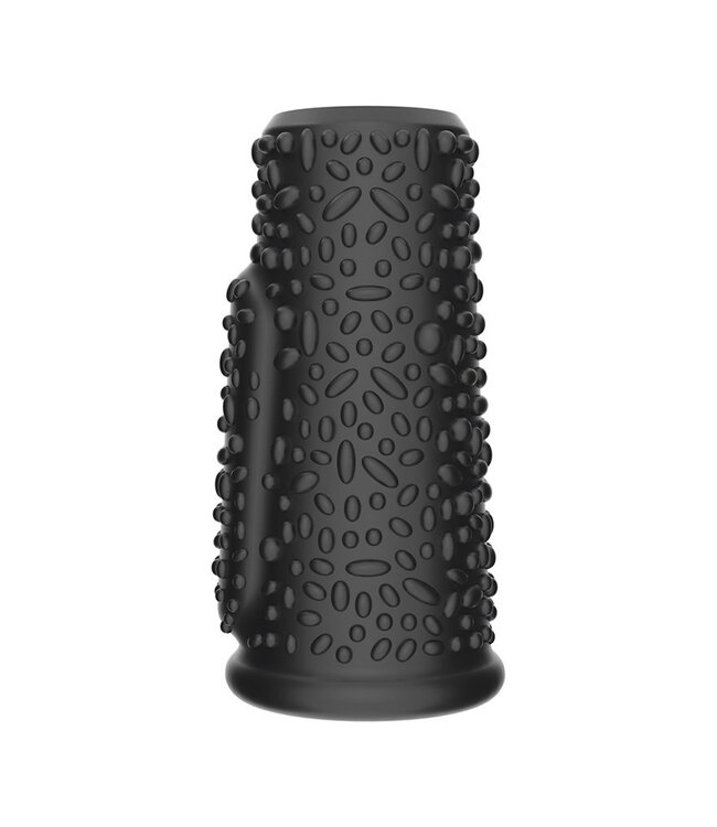 Rimba LoveToy - Drip Knights Ring - Vibrerende Penis Sleeve (Ø 3,7 cm) - Zwart