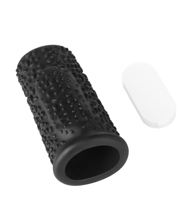 Rimba LoveToy - Drip Knights Ring - Vibrerende Penis Sleeve (Ø 3,7 cm) - Zwart