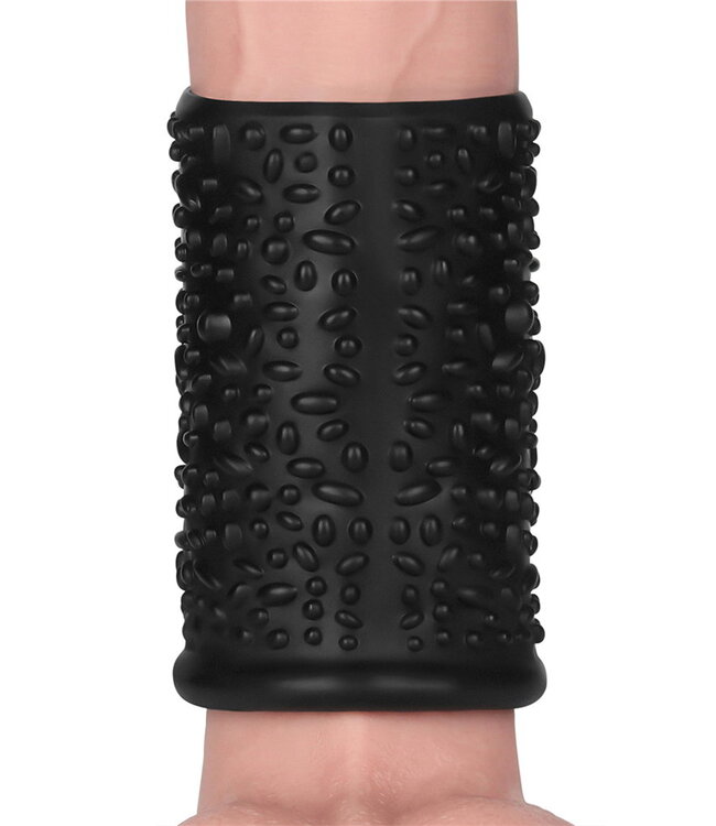 Rimba LoveToy - Drip Knights Ring - Vibrerende Penis Sleeve (Ø 3,7 cm) - Zwart