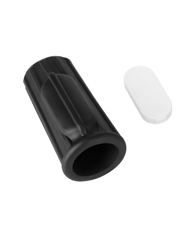 Rimba LoveToy - Ridge Knights Ring - Vibrerende Penis Sleeve (Ø 3,7 cm) - Zwart