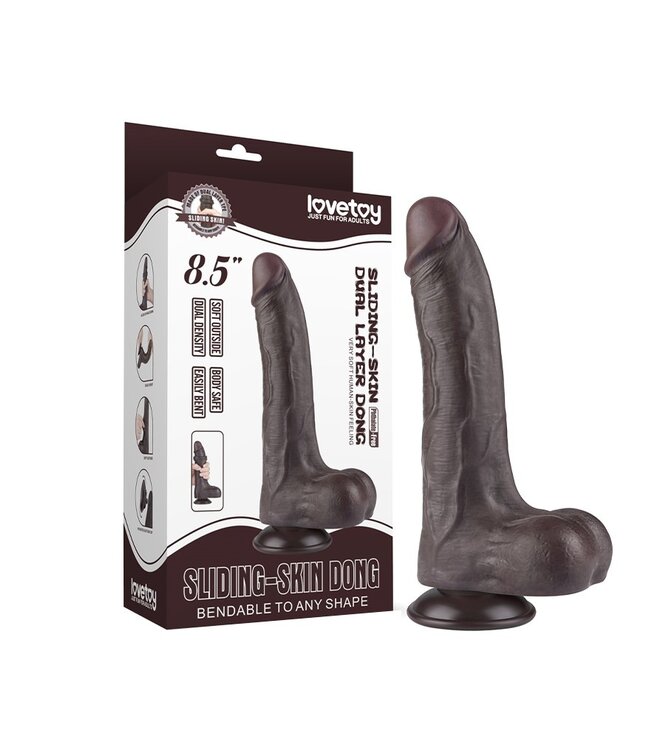 Rimba LoveToy - Aftrekbare dildo 22 cm (Ø 4,3 cm) - Zwart
