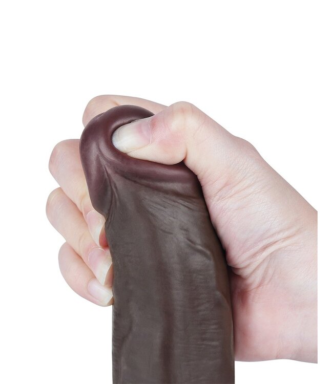 Rimba LoveToy - Aftrekbare dildo 22 cm (Ø 4,3 cm) - Zwart