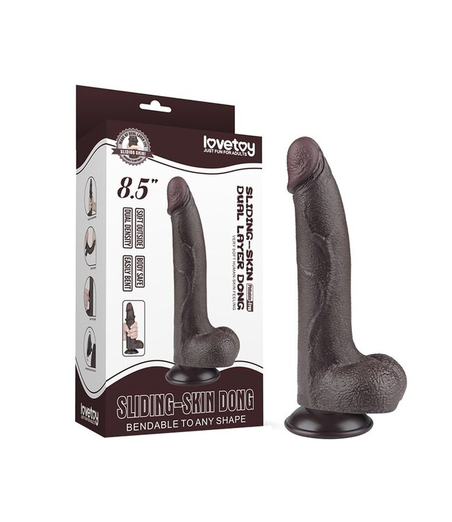 Rimba LoveToy - Aftrekbare dildo 20 cm (Ø 4 cm) - Zwart