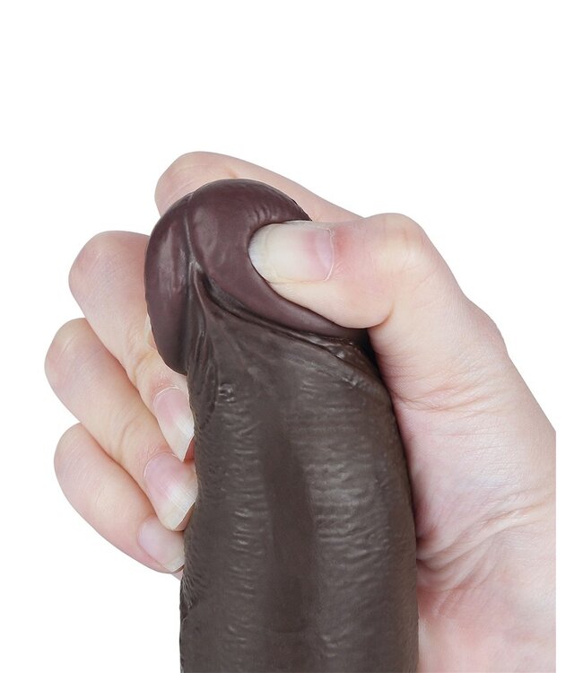 Rimba LoveToy - Aftrekbare dildo 20 cm (Ø 4 cm) - Zwart