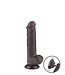 Rimba LoveToy - Glijdende Huid Dildo 20,8 cm (Ø 4 cm) - Zwart