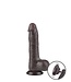 Rimba LoveToy - Aftrekbare dildo 20 cm (Ø 3,9 cm) - Zwart