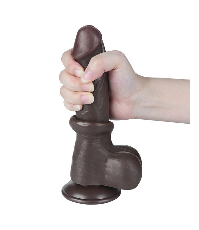 Rimba LoveToy - Aftrekbare dildo 20 cm (Ø 3,9 cm) - Zwart