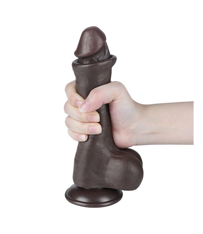 Rimba LoveToy - Aftrekbare dildo 20 cm (Ø 3,9 cm) - Zwart