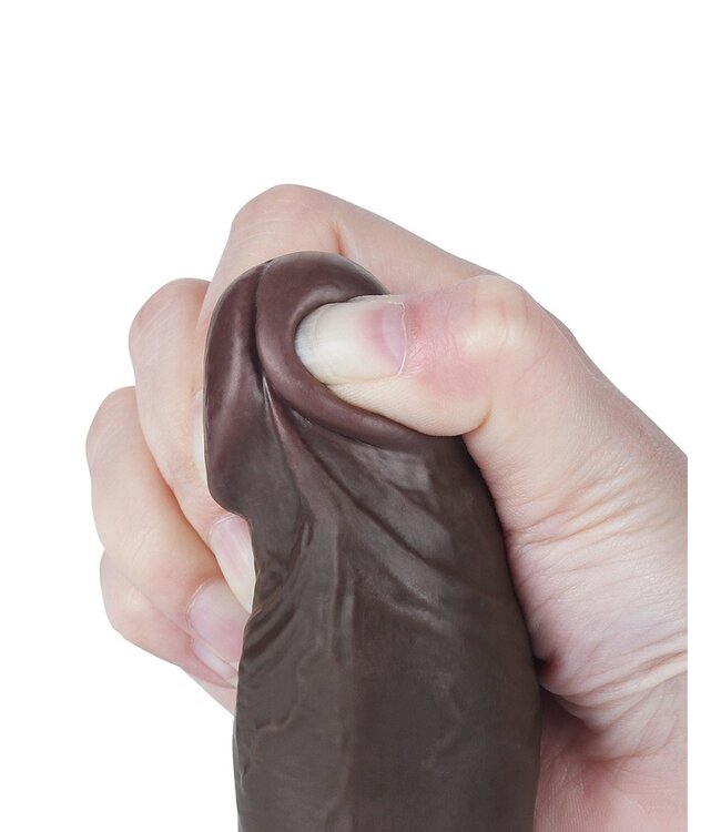 Rimba LoveToy - Aftrekbare dildo 20 cm (Ø 3,9 cm) - Zwart