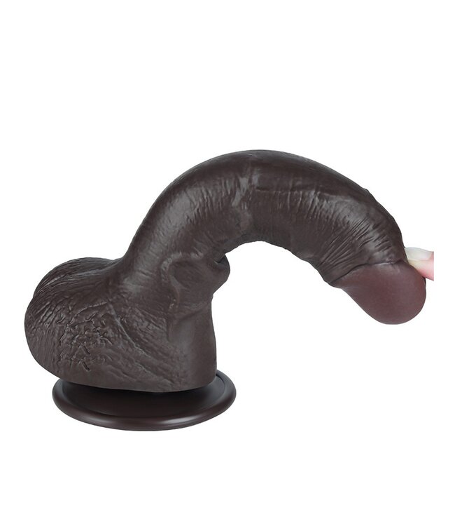 Rimba LoveToy - Aftrekbare dildo 19,5 cm (Ø 3,5 cm) - Zwart
