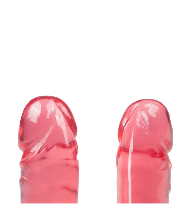 Doc Johnson Crystal Jellies Dubbel Dildo - Roze