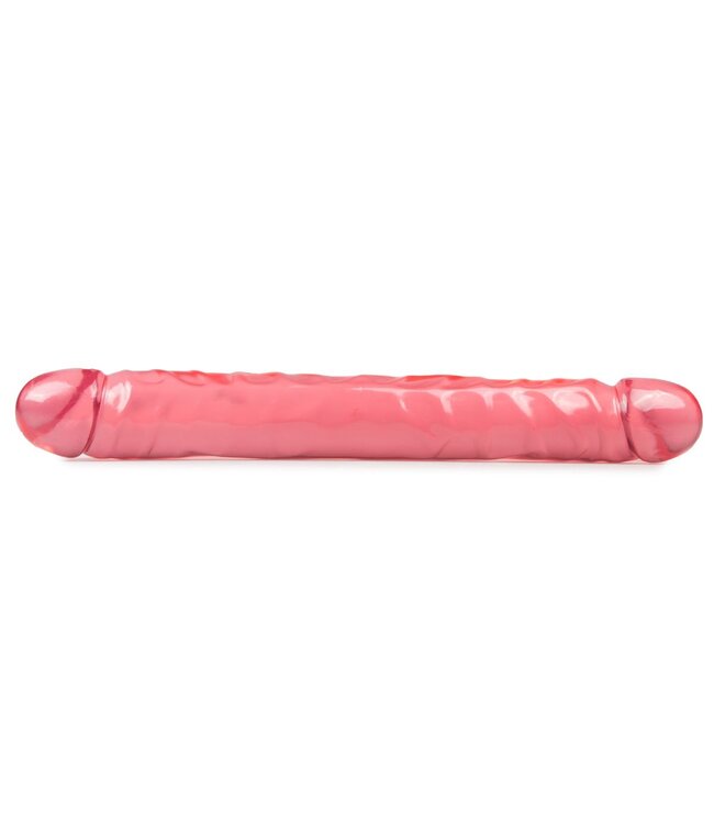 Doc Johnson Crystal Jellies Dubbel Dildo - Roze