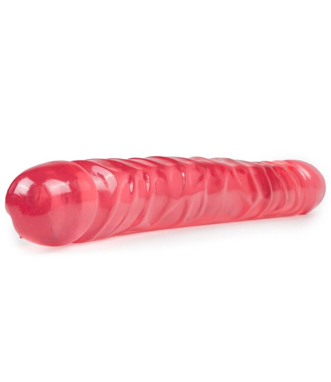 Doc Johnson Crystal Jellies Dubbel Dildo - Roze
