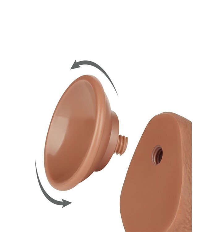 Rimba LoveToy - Sliding Skin Dildo 19,5 cm (Ø 3,5 cm) - Bruin