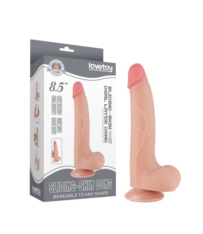 Rimba LoveToy - Aftrekbare dildo 20 cm (Ø 4 cm) - Nude